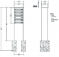 Preview: RENZ Briefkastenanlage freistehend, Tetro, Edelstahl V4A, Kastenformat 370x110x270mm, 6-teilig